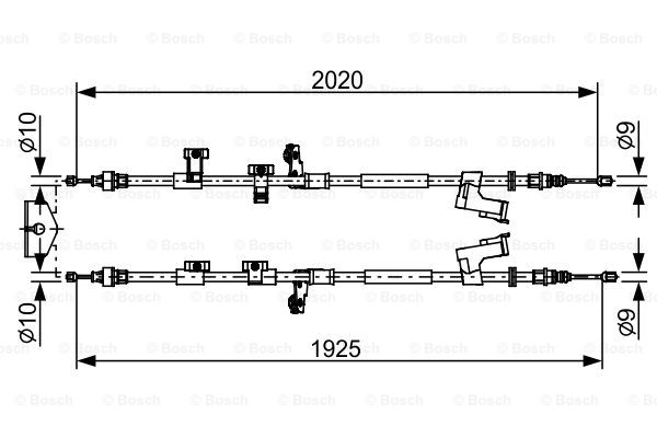 BOSCH 1 987 482 709 Cavo comando, Freno stazionamento-Cavo comando, Freno stazionamento-Ricambi Euro