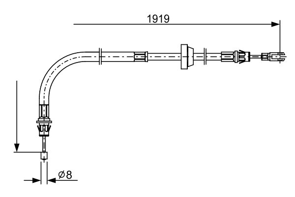 BOSCH 1 987 482 710 Seilzug, Feststellbremse