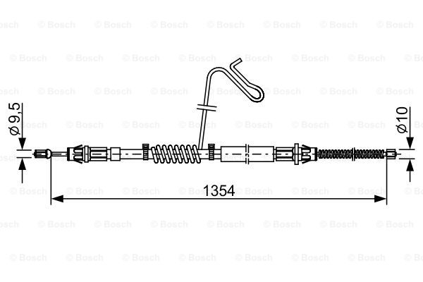 BOSCH 1 987 482 711 Cavo comando, Freno stazionamento-Cavo comando, Freno stazionamento-Ricambi Euro