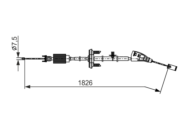 BOSCH 1 987 482 799 Cable,...