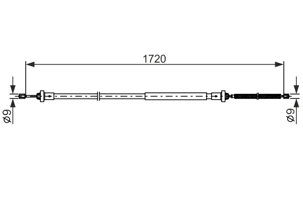 BOSCH 1 987 482 831 Cavo comando, Freno stazionamento-Cavo comando, Freno stazionamento-Ricambi Euro