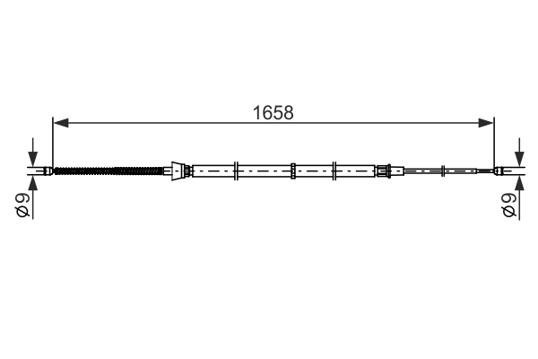 BOSCH 1 987 482 865 Cavo comando, Freno stazionamento-Cavo comando, Freno stazionamento-Ricambi Euro