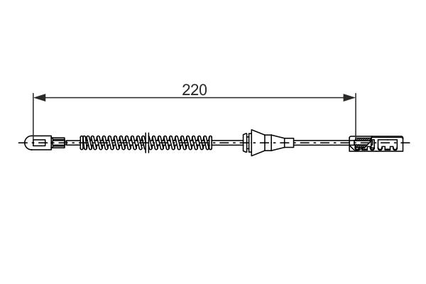 BOSCH 1 987 482 887 Cavo comando, Freno stazionamento-Cavo comando, Freno stazionamento-Ricambi Euro