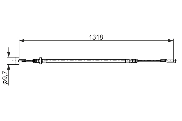 BOSCH 1 987 482 893 Cavo comando, Freno stazionamento