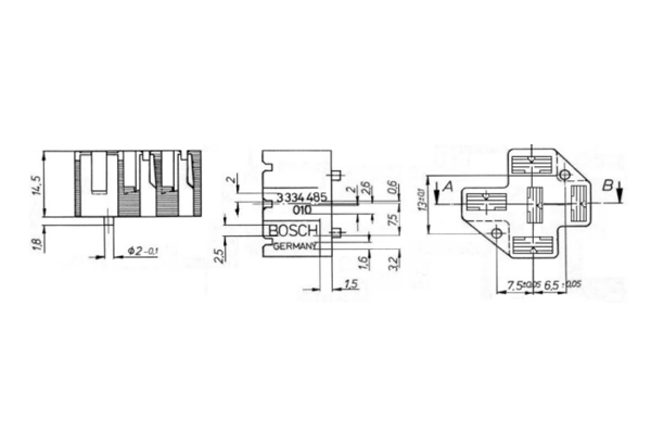 BOSCH 3 334 485 010 Steckgehäuse