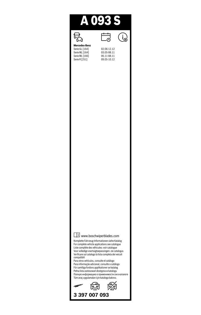 BOSCH 3 397 007 093 Aerotwin Μάκτρο καθαριστήρα for MERCEDES-BENZ