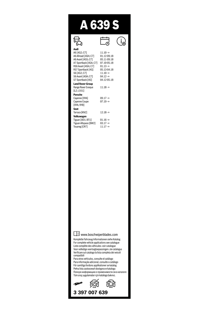 BOSCH 3 397 007 639 Aerotwin Wischblatt
