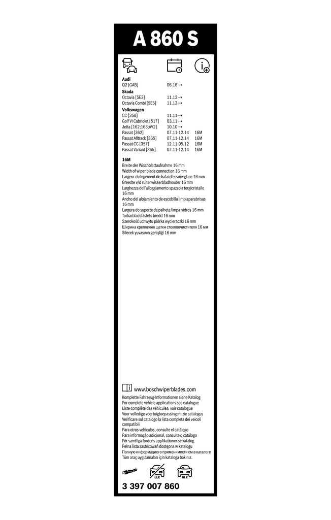 BOSCH 3 397 007 860 Aerotwin Wischblatt