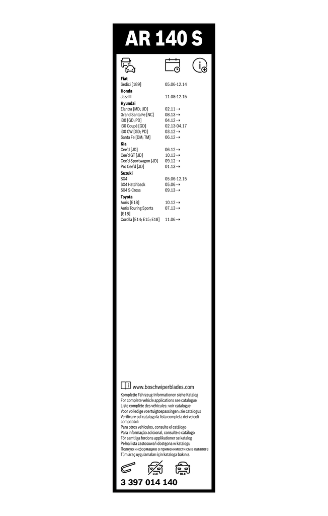 BOSCH 3 397 014 140 Aerotwin Retrofit Wischblatt