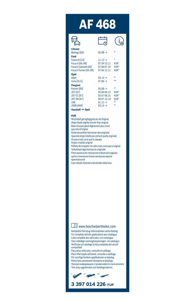 BOSCH 3 397 014 226 Aerofit Wischblatt