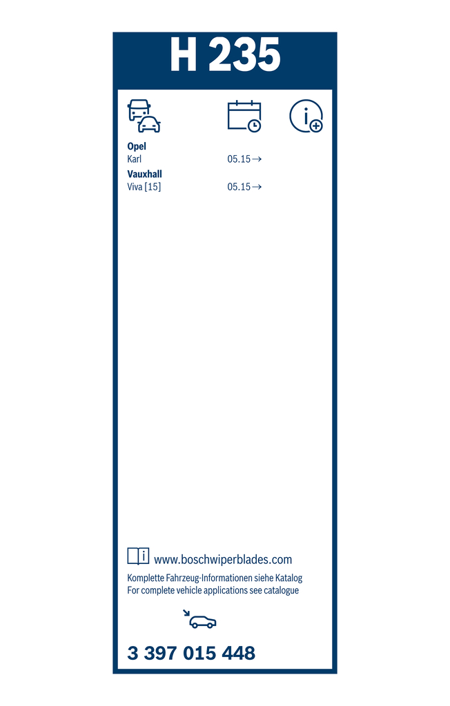 BOSCH 3 397 015 448 Zadný Wiper Blade