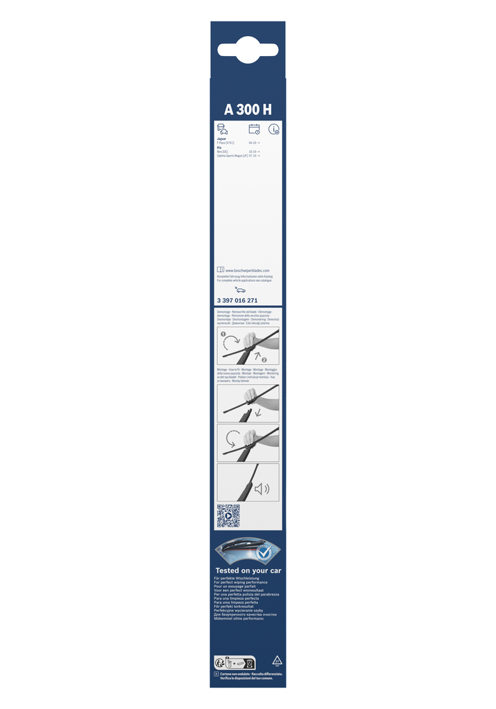 BOSCH 3 397 016 271 Rear Aerotwin Wiper Blade for JAGUAR KIA