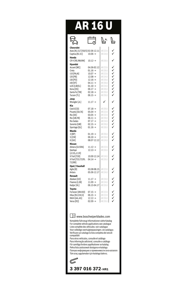 BOSCH 3 397 016 372 Aerotwin Retro Wischblatt