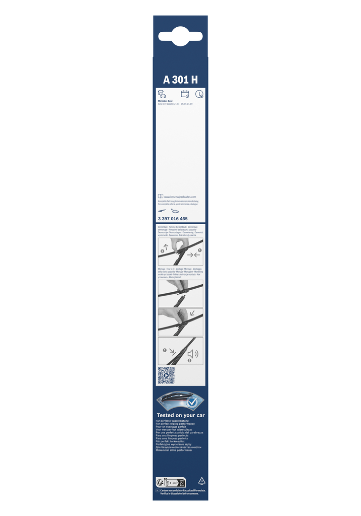 BOSCH 3 397 016 465 Rear Aerotwin Wiper Blade for AUDI MERCEDES-BENZ PORSCHE