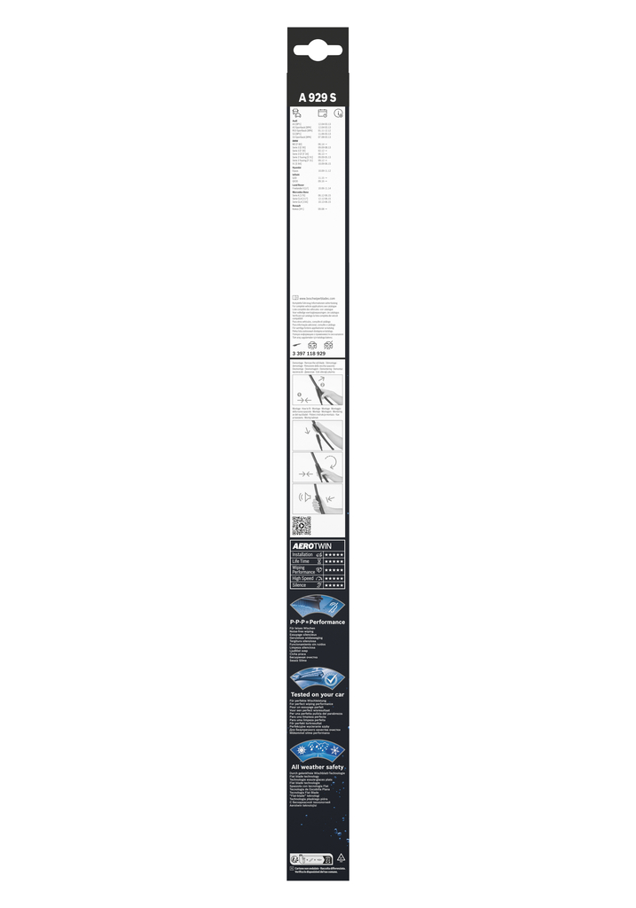 BOSCH 3 397 118 929 Aerotwin Wiper Blade for ALPINA AUDI BMW BMW (BRILLIANCE) GEELY HYUNDAI INFINITI LAND ROVER MERCEDES-BENZ RE