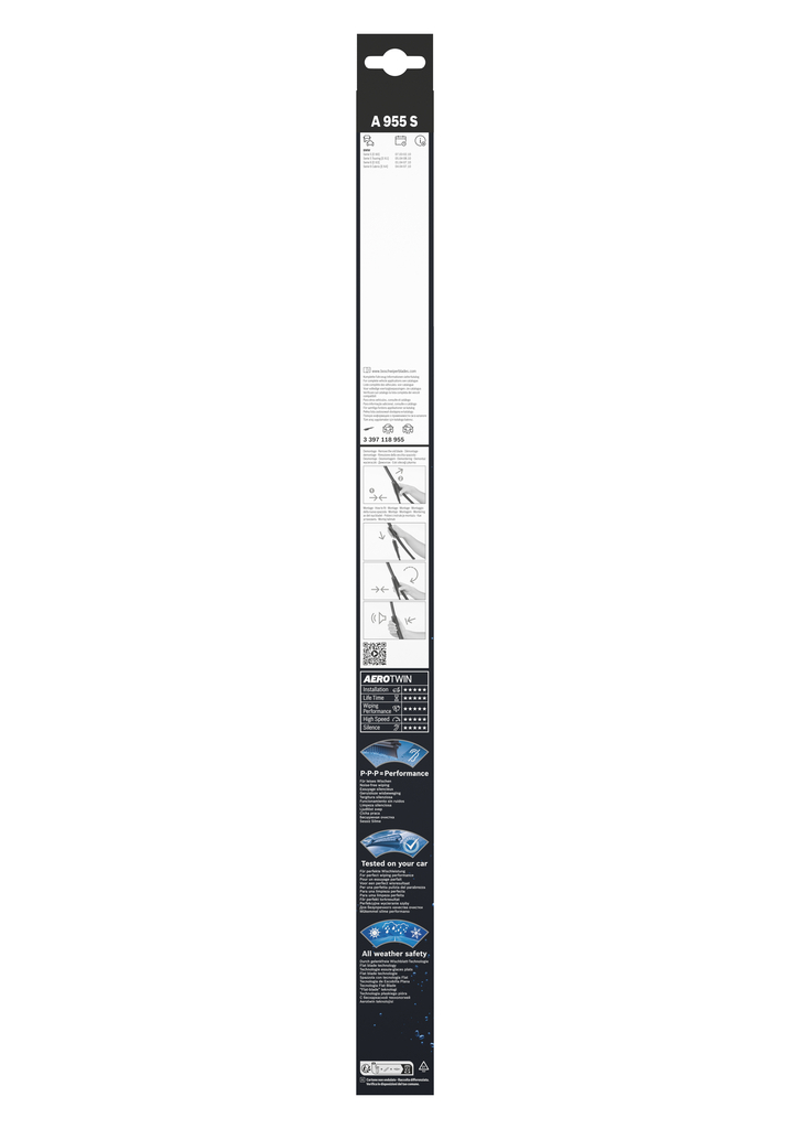 BOSCH 3 397 118 955 Aerotwin Wiper Blade for ALPINA BMW BMW (BRILLIANCE)