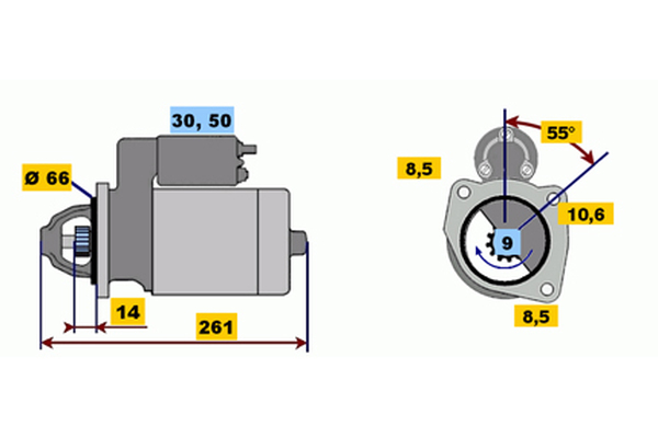 BOSCH 9 000 141 111 Starter for RENAULT