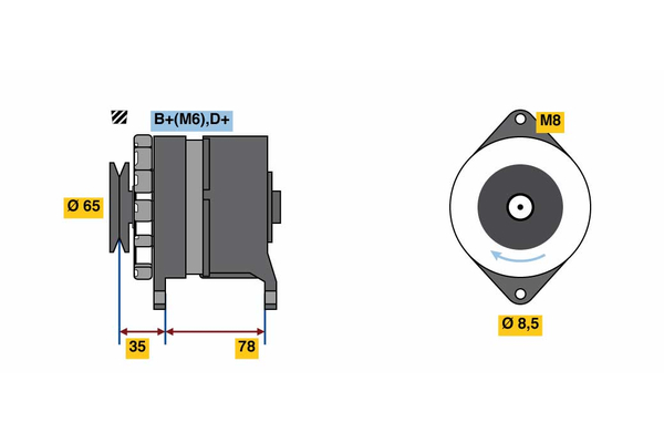 BOSCH 9 120 080 169 Alternator