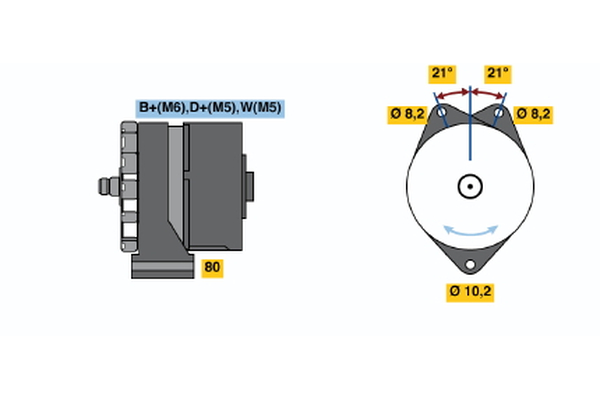 BOSCH 9 120 080 174 Alternator