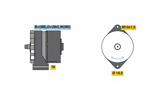 BOSCH 9 120 080 184 Alternator