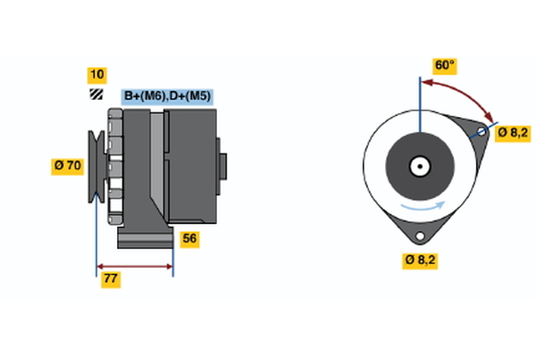 BOSCH 9 120 143 223 Alternator