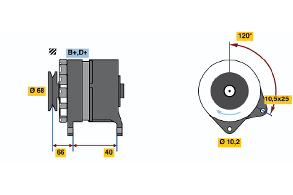 BOSCH 9 120 144 280 Generator
