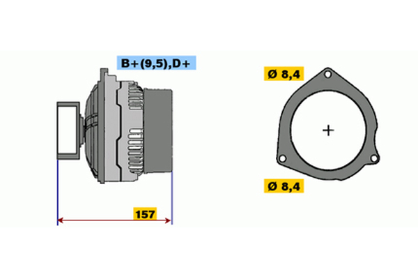 BOSCH 9 120 333 230 Alternator