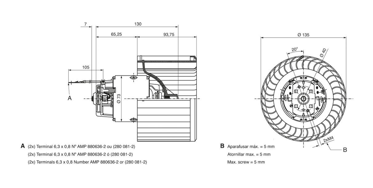 BOSCH 9 130 451 238 Elektromotor, Innenraumgebläse