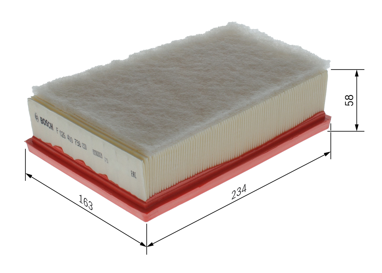 BOSCH F 026 400 738 Luftfilter