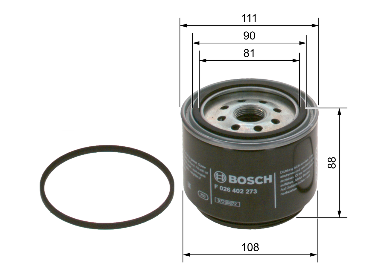 BOSCH F 026 402 273 Kraftstofffilter