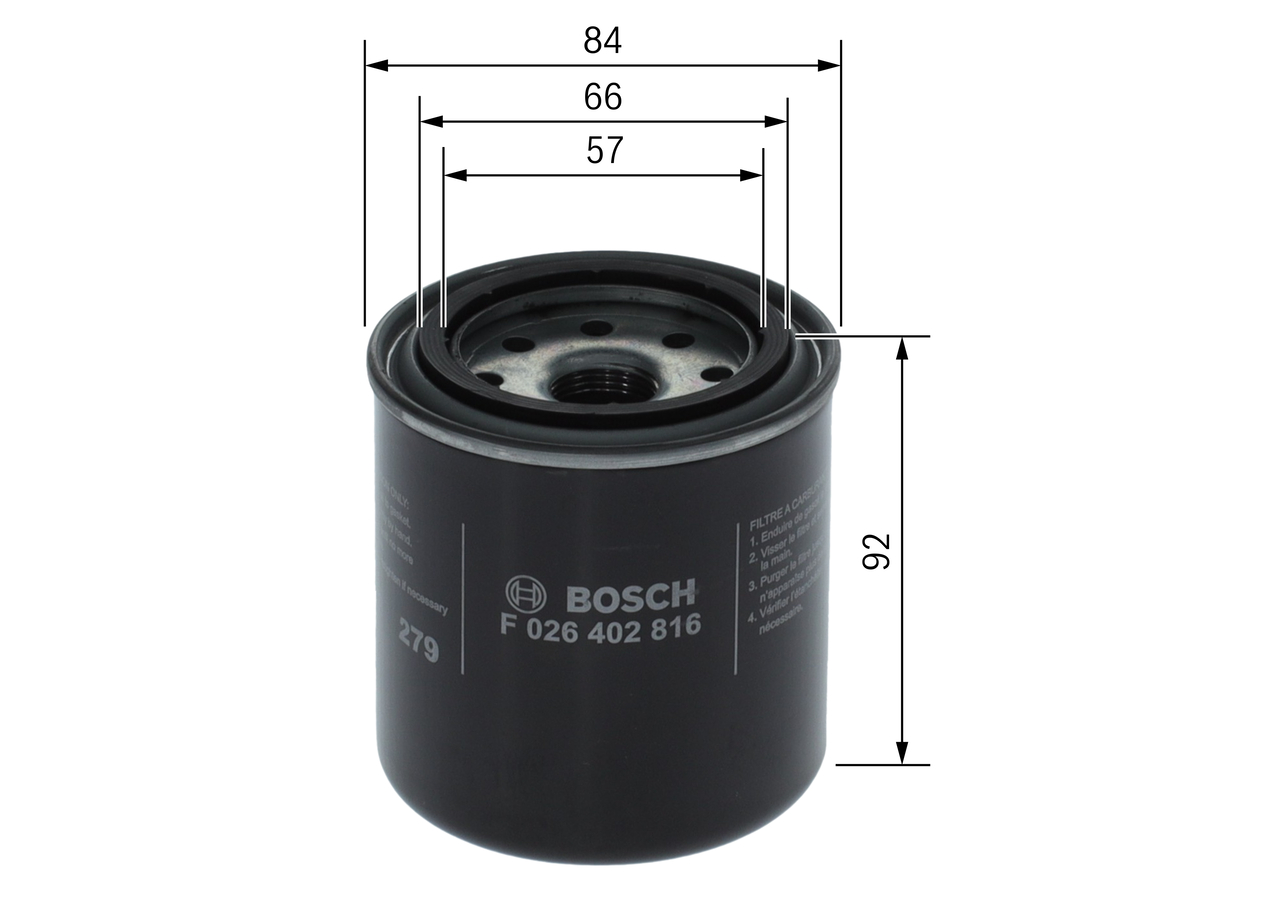 BOSCH F 026 402 816 Kraftstofffilter