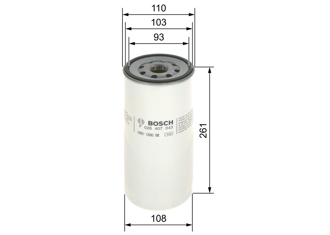 BOSCH F 026 407 043 Ölfilter
