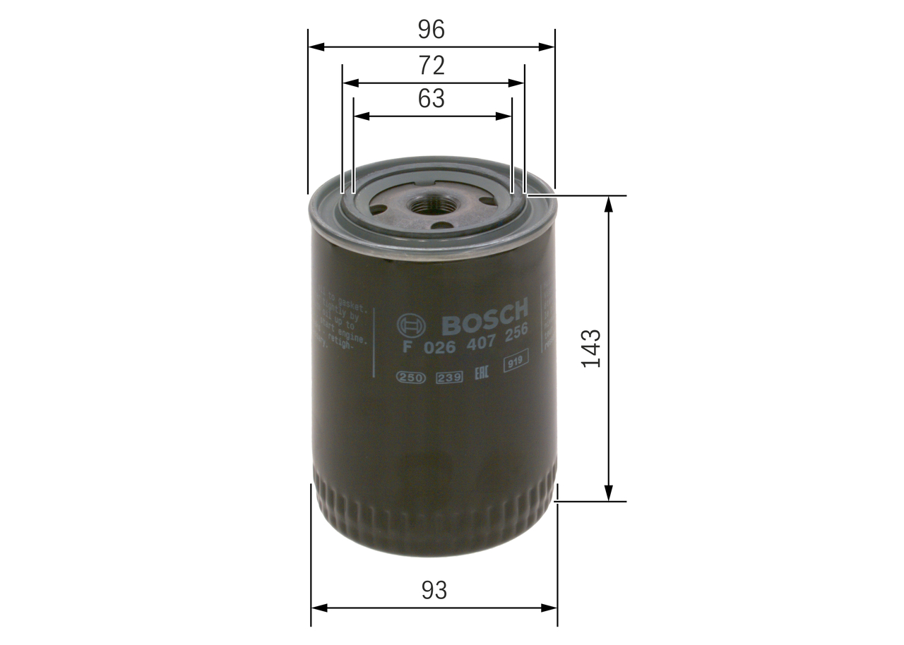 BOSCH F 026 407 256 Ölfilter