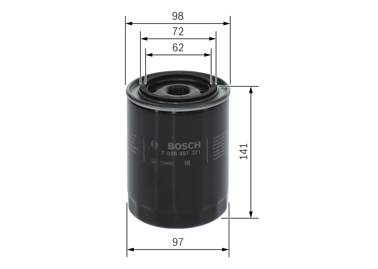 BOSCH F 026 407 321 Ölfilter