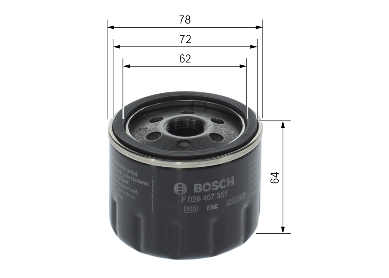BOSCH F 026 407 351 Ölfilter