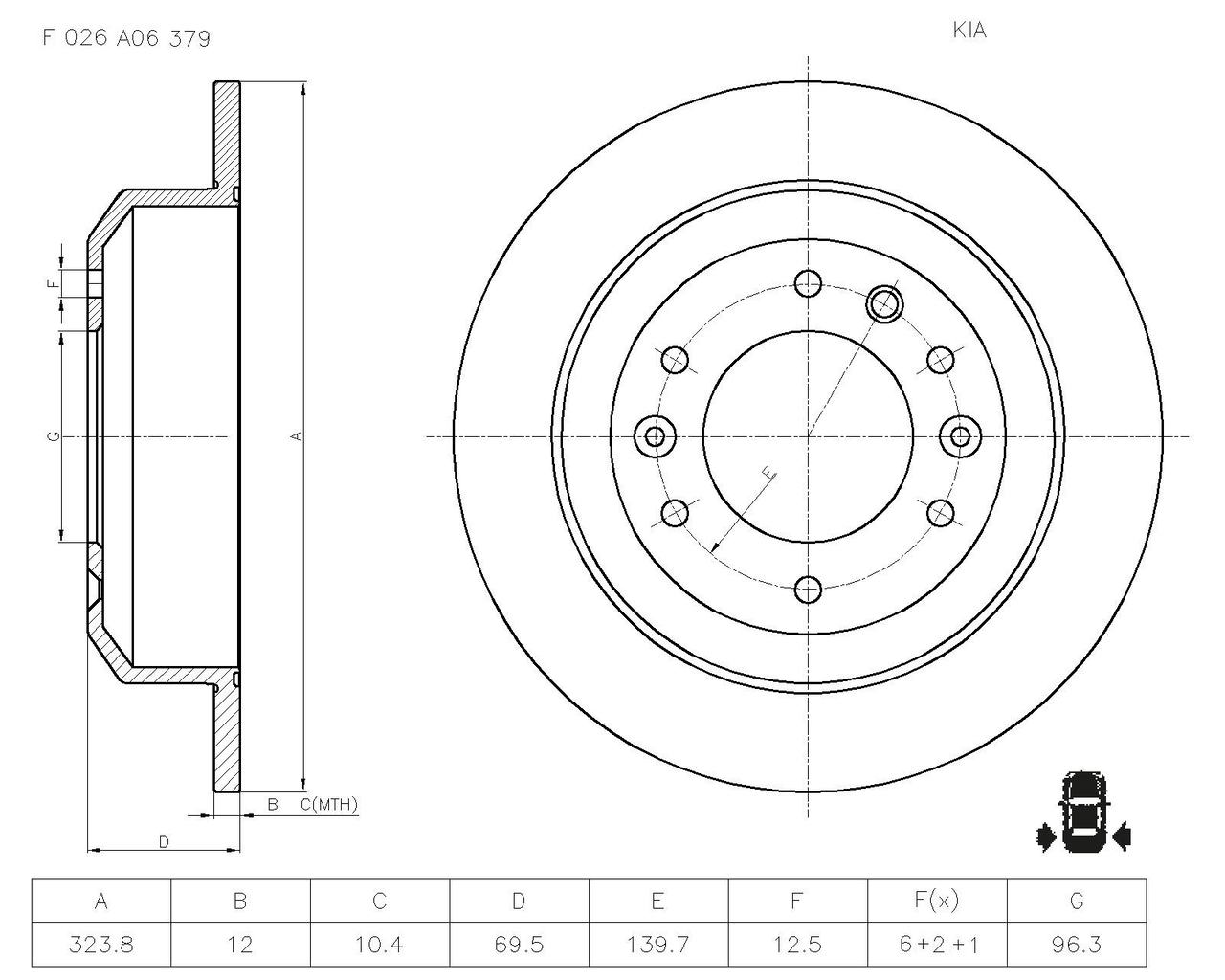 BOSCH F 026 A06 379 Brake Disc