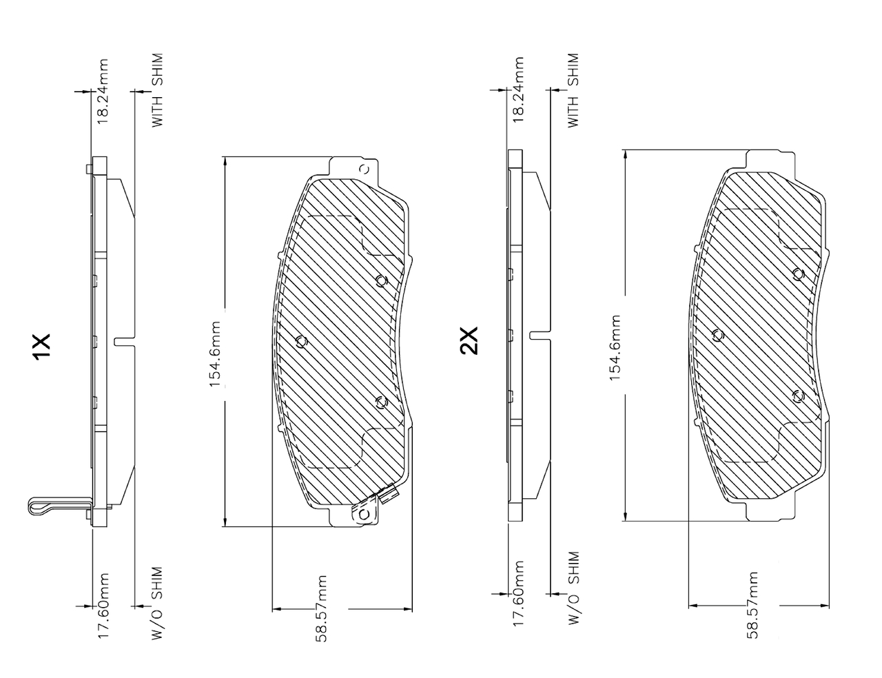 BOSCH F 03B 150 149 Bremsbelagsatz, Scheibenbremse