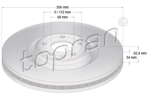 TOPRAN 116 385 Discofreno-Discofreno-Ricambi Euro