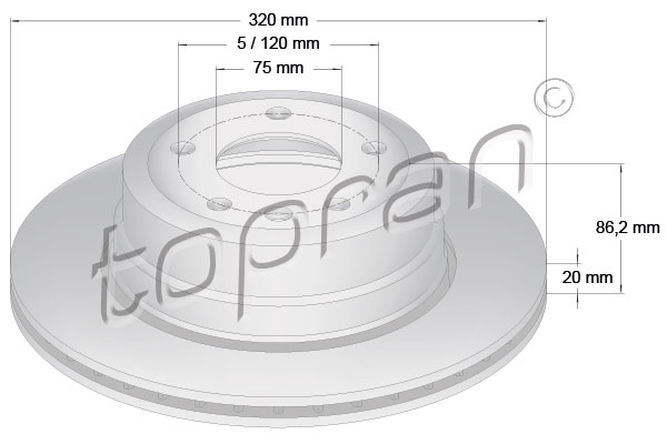 TOPRAN 502 874 Discofreno-Discofreno-Ricambi Euro