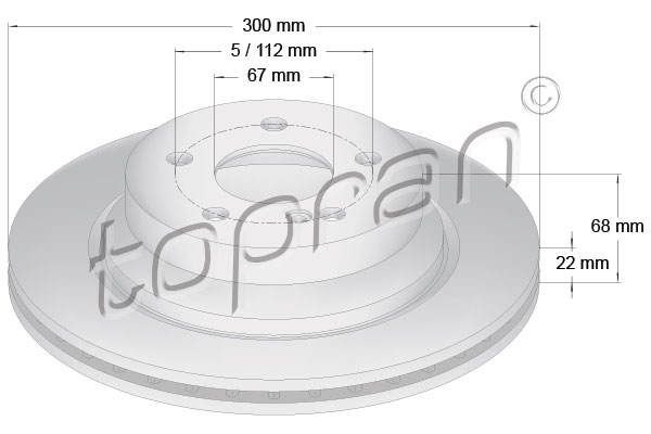 TOPRAN 401 055 Discofreno-Discofreno-Ricambi Euro