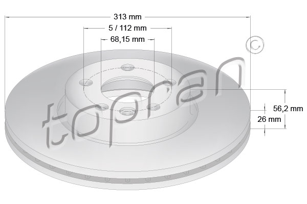 TOPRAN 110 431 Discofreno-Discofreno-Ricambi Euro