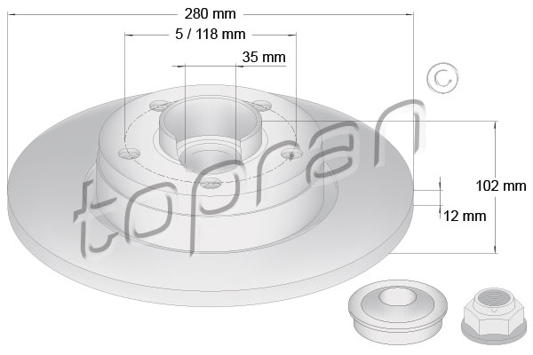 TOPRAN 207 072 Discofreno