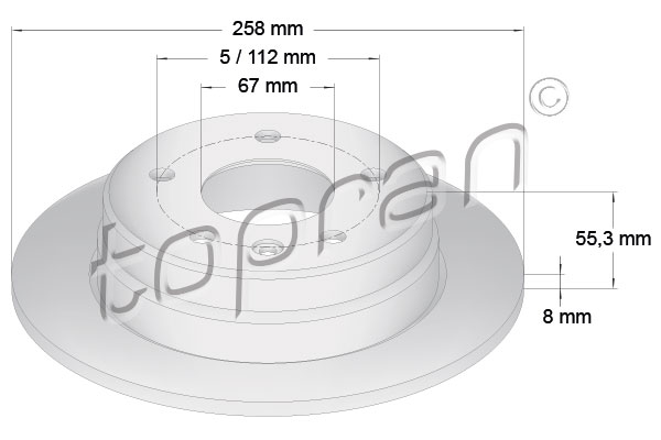 TOPRAN 401 056 Discofreno-Discofreno-Ricambi Euro