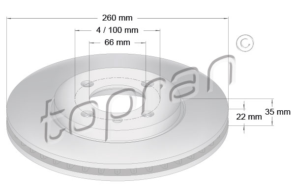 TOPRAN 500 559 Discofreno-Discofreno-Ricambi Euro