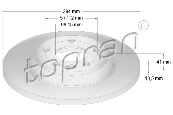 TOPRAN 107 692 Discofreno-Discofreno-Ricambi Euro