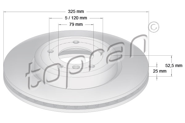 TOPRAN 500 579 Discofreno-Discofreno-Ricambi Euro