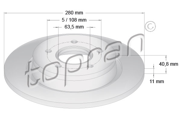 TOPRAN 302 333 Discofreno-Discofreno-Ricambi Euro