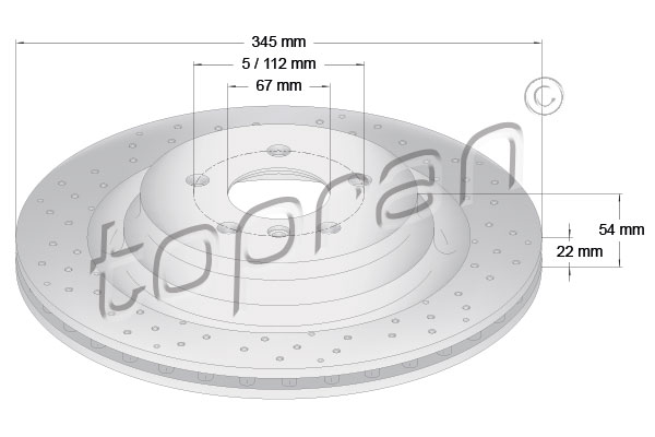 TOPRAN 409 485 Discofreno-Discofreno-Ricambi Euro