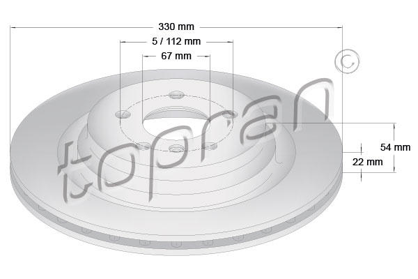 TOPRAN 409 484 Discofreno-Discofreno-Ricambi Euro