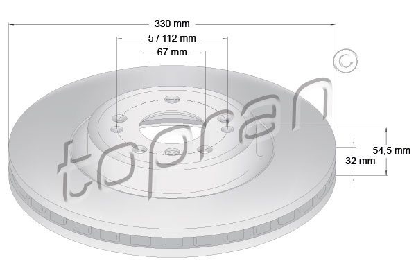 TOPRAN 409 480 Discofreno-Discofreno-Ricambi Euro